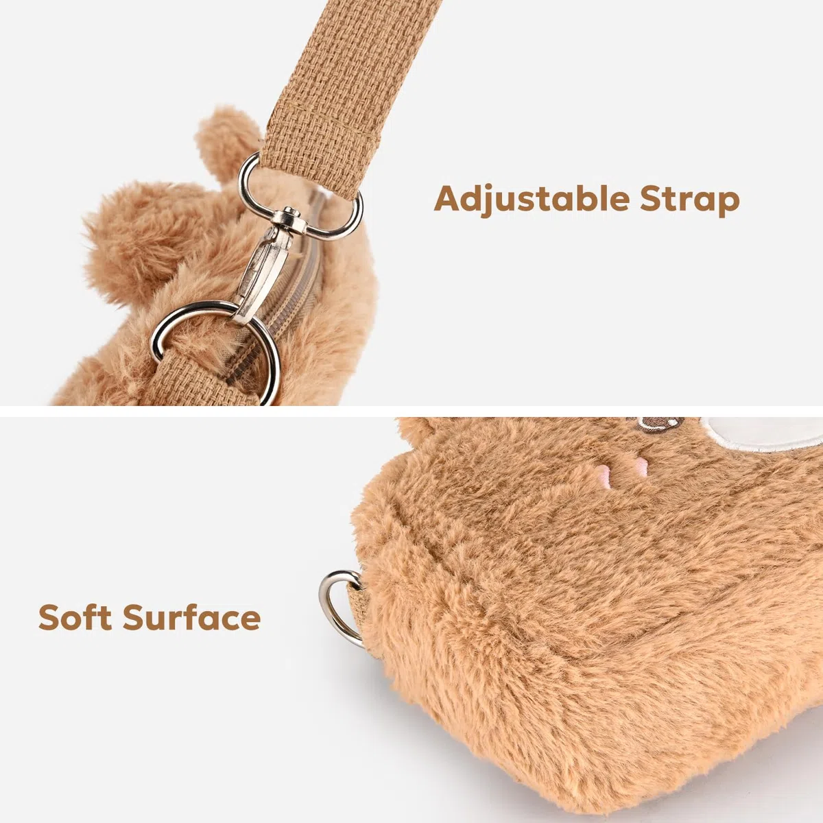Funda innoAura Switch Lite, paquete de accesorios 14 en 1 con una bonita funda de transporte, protector de pantalla, funda para el juego y tapas para los pulgares (Oso marrón)