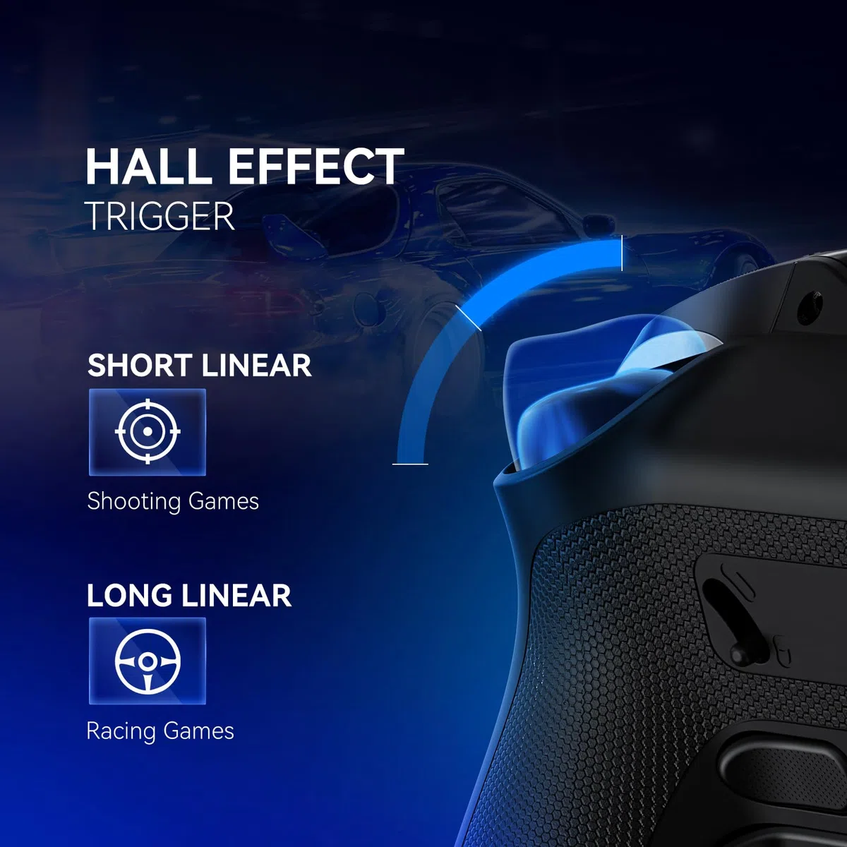 FIEHDUW NO DRIFT ManbaOne Interactive Screen Gaming Controller for PC/Switch/iOS/Android/Steam Deck, 1800mAh Hall Effect Controller with LED, Mapping Buttons, Charging Dock (Black)