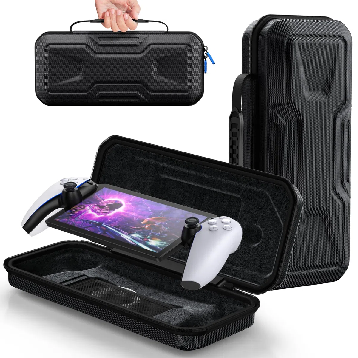 FYOUNG Funda de Transporte para PlayStation Portal, Carcasa rígida Protectora portátil, Bolsa de Transporte de Viaje, Funda Protectora Completa, Accesorios para Reproductor Remoto de PlayStation