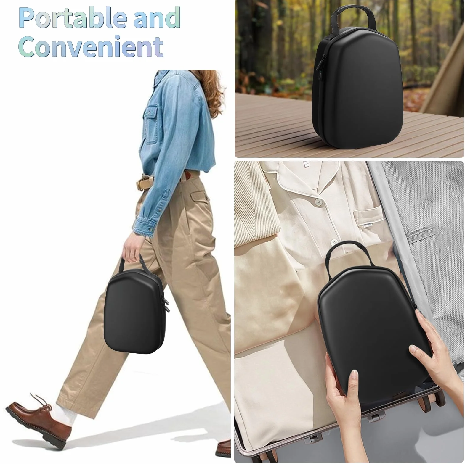 FOREGOER Funda de transporte rígida compatible con Meta Oculus Quest 2/Quest 3/Vision Pro, funda de almacenamiento portátil de viaje para auriculares originales oficiales de VR y controladores