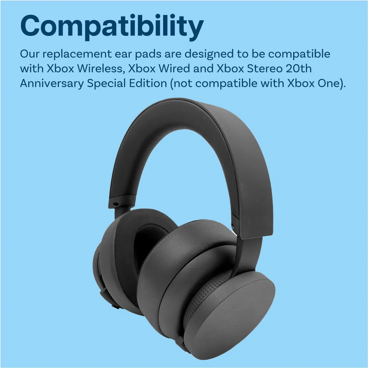 Almohadillas de Repuesto para Xbox Wireless, Wired, Xbox Stereo 20th Anniversary Special Edition Auriculares de MMOBIEL - Gel Refrigerante Almohadilla Auriculares - Cascos Cojines – Negro