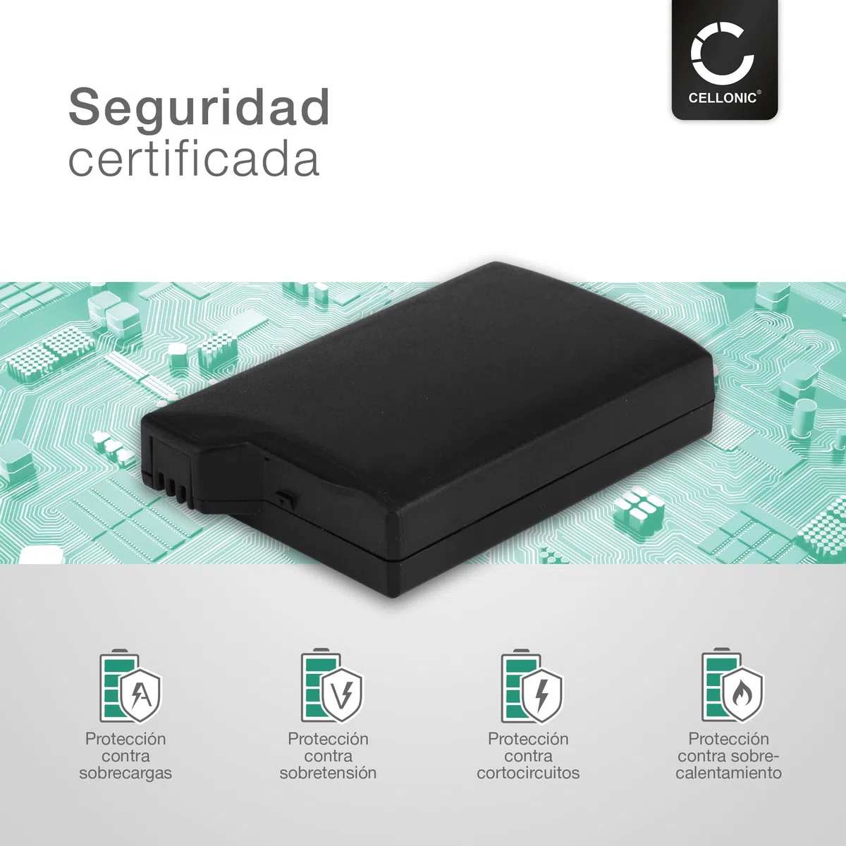 CELLONIC 2X Batería para Videoconsola Compatible con Sony PSP 1, PSP-110 - (1800mAh, 3.7V)