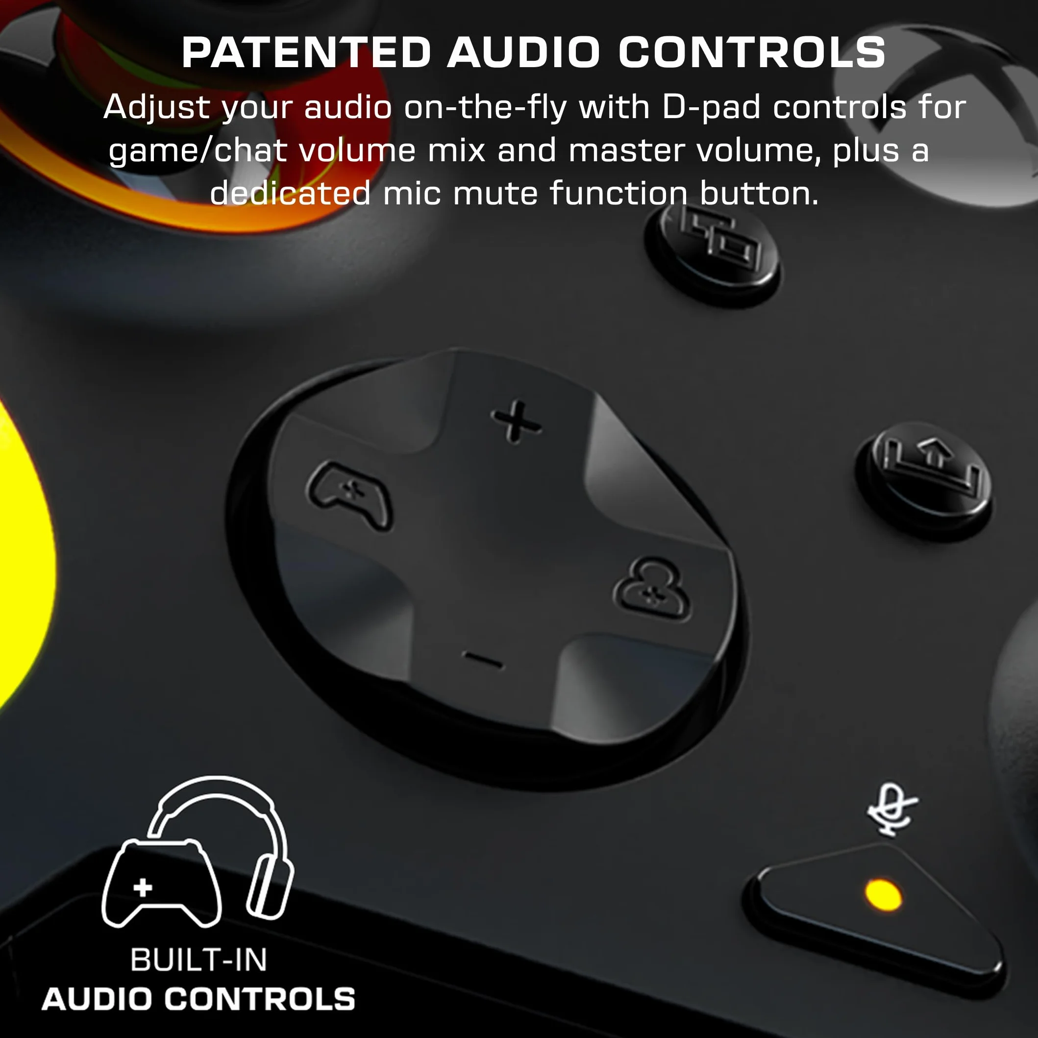 Turtle Beach Afterglow Wave Mando Negro con Cable RGB - con Licencia para Xbox Series XS, Xbox One y Windows - Botones programables, disparadores de Efecto Hall, Controles de Audio