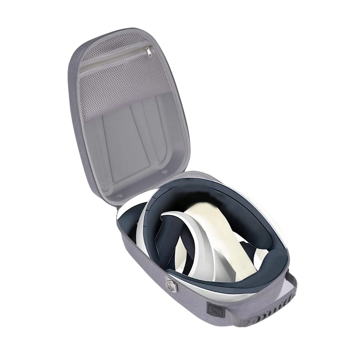 Bolsa de Almacenamiento de Viaje para PS5, Bolsa de Estuche Rígido Portátil Duradero EVA, Estuche VR de Gran Capacidad para PS5 VR2 (Gris)