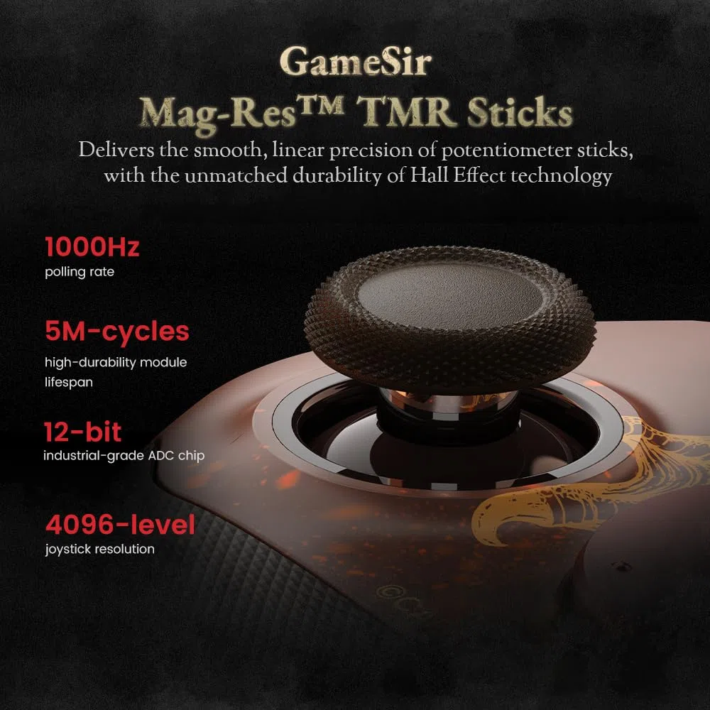GameSir G7 Pro Mando con cable para Xbox Series X|S, mando inalámbrico para PC, joysticks TMR, gatillos de efecto Hall, frecuencia de sondeo de 1000 Hz (PC), base de carga, edición Dragon’s Dogma II
