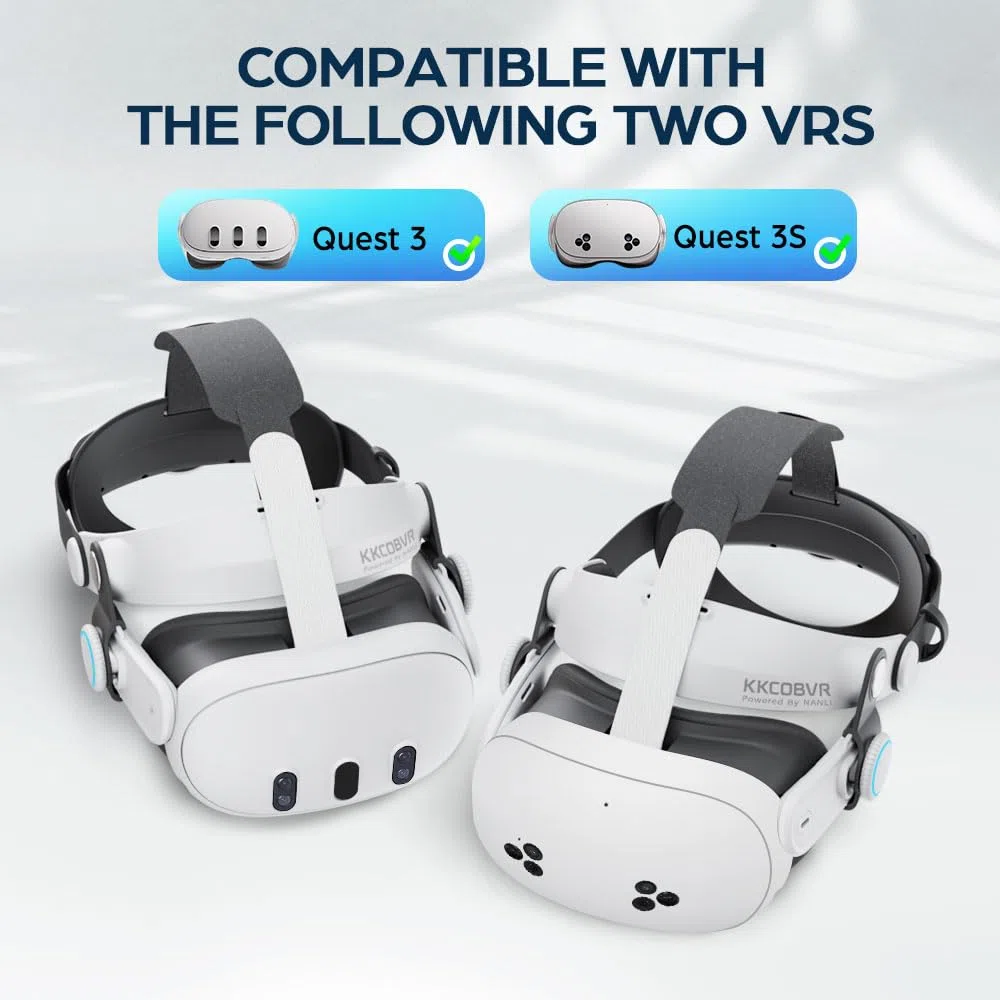 KKCOBVR Q3 Halo Strap Compatible with Meta 3/3S Enhanced Comfort, Replacement Elite Head Strap for Meta 3/3s by Adjusting The Side Knobs