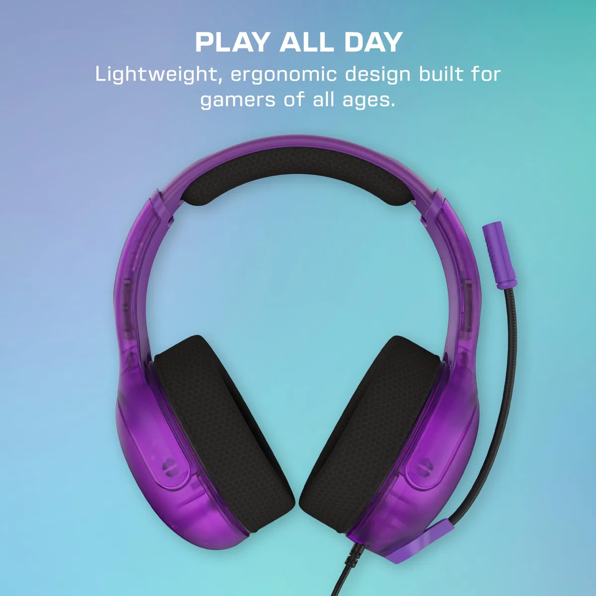 Turtle Beach Airlite Fit Auriculares con Cable para Juegos en Morado fantasmal con Licencia Oficial para Todos los Nintendo Switch: micrófono abatible y silenciable, Orejeras de Comodidad Superior