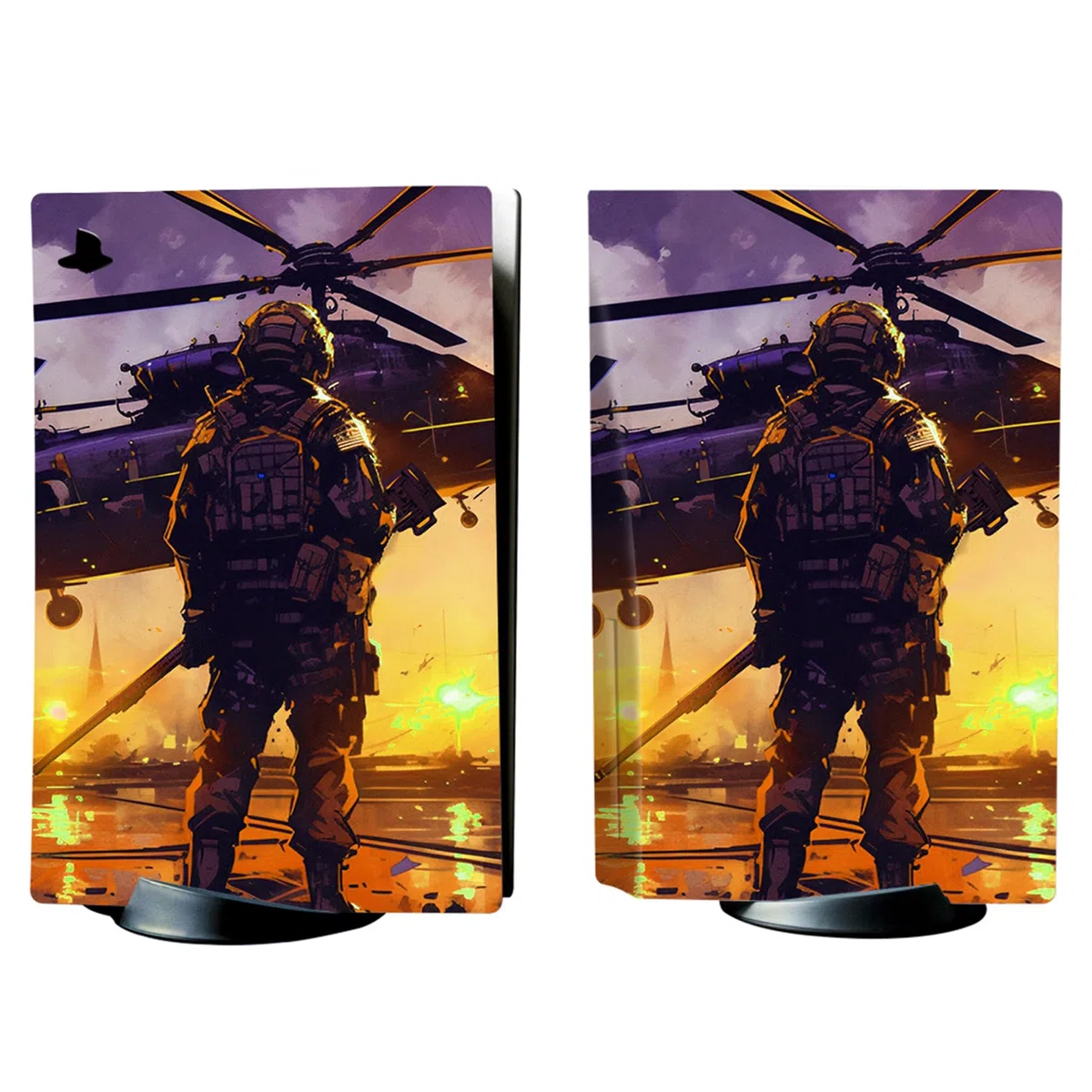 PlayVital Calcomanía Vinilo para ps5 Edición Disc - Pegatina Completa para Consola, Control, Estación de Recarga, Control Remoto y Audífonos, Skins Cubierta Protectora Adhesiva(Amanecer)