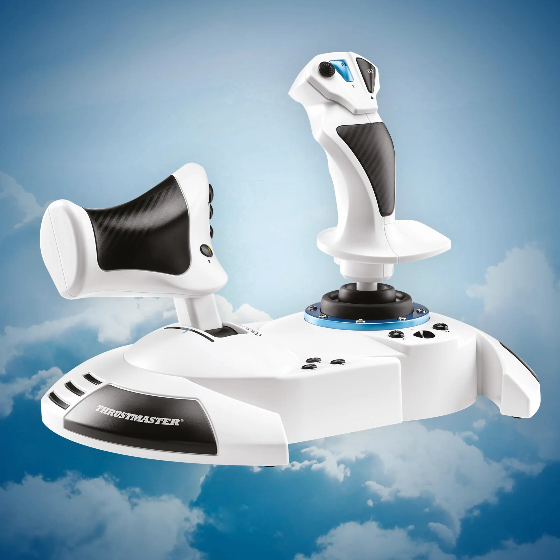 Thrustmaster T.Flight Hotas One Microsoft Flight Simulator Edition - Joystick y Acelerador Desmontable para Xbox Series X|S y PC (Licencia Oficial, 14 Botones, Plug & Play) Blanco