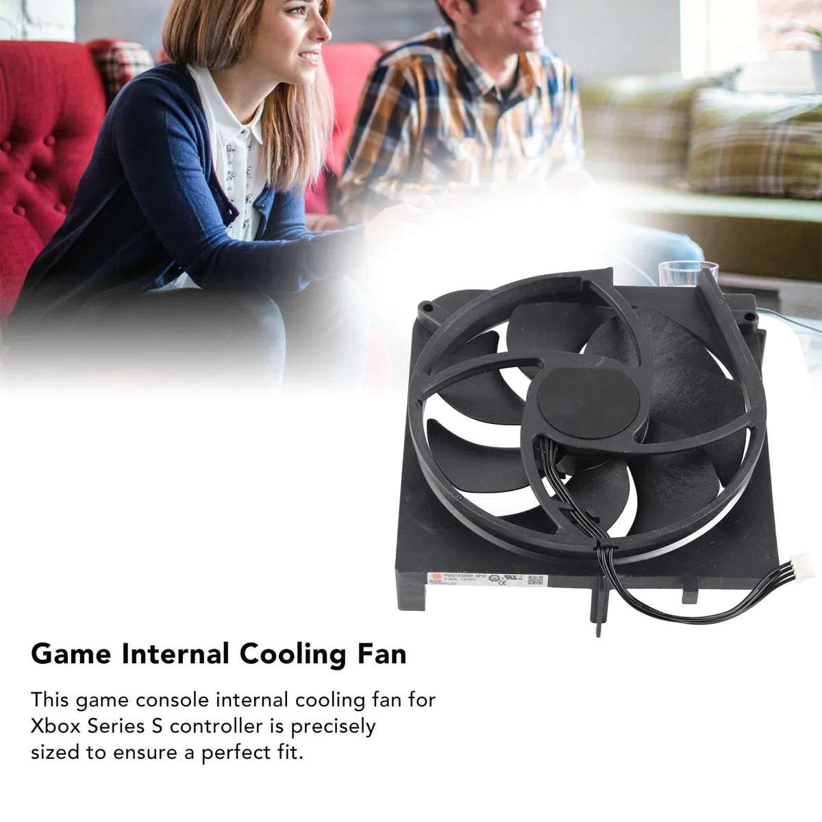 Ventilador de Refrigeración Interno del Juego, Conexión de Alimentación de 4 Pines, Consola de Juegos de Repuesto, Ventilador Integrado para Xbox Series S, Ventilador de Refrigeración Interno