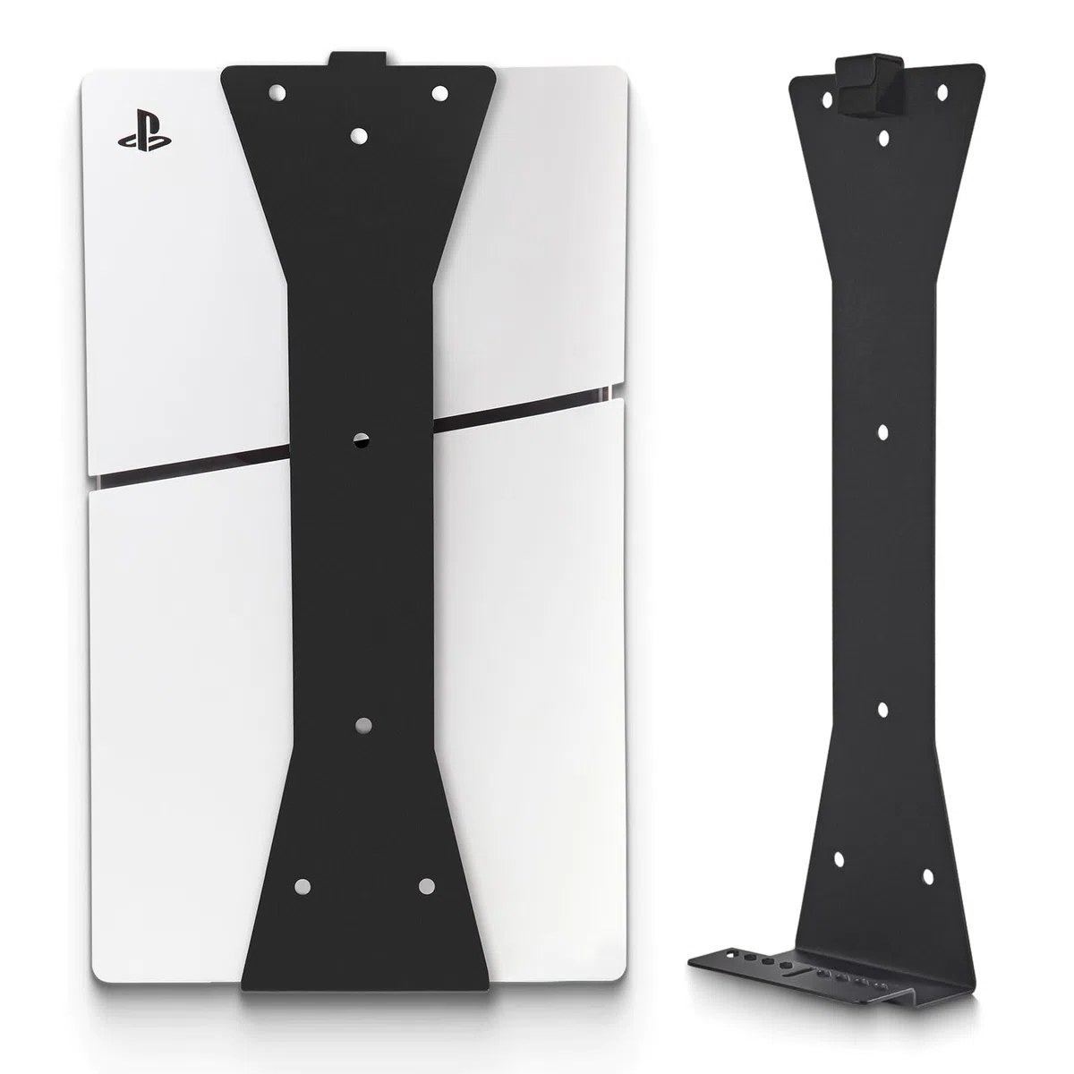 Marvelights Soporte de Pared PS5 Slim para Disco y Digital, Montaje Vertical Playstation5 Slim Consola Robusta, con Tornillos y ventilación
