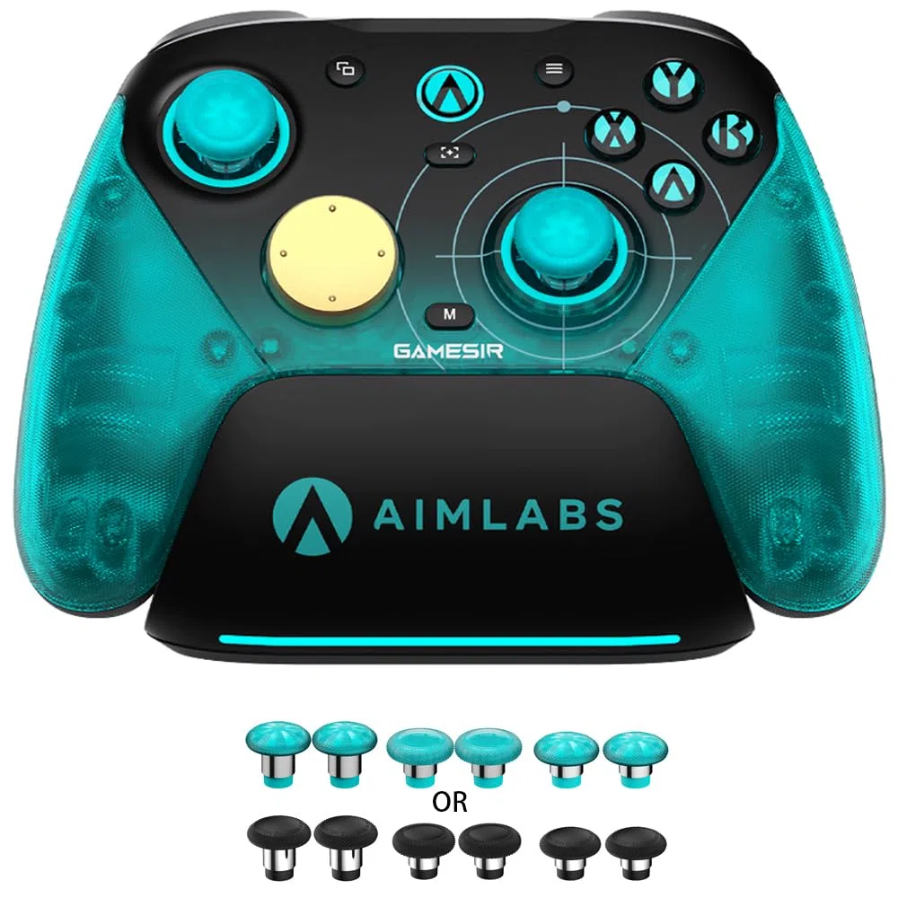 GameSir G7 Pro 8K PC Mando Inalámbrico Esports - Frecuencia 8000Hz, Sticks Mag-Res TMR Gen-2, Botones Macro, Control de Movimiento, 1 Mes Aimlabs+ gratis - Edición Aimlabs