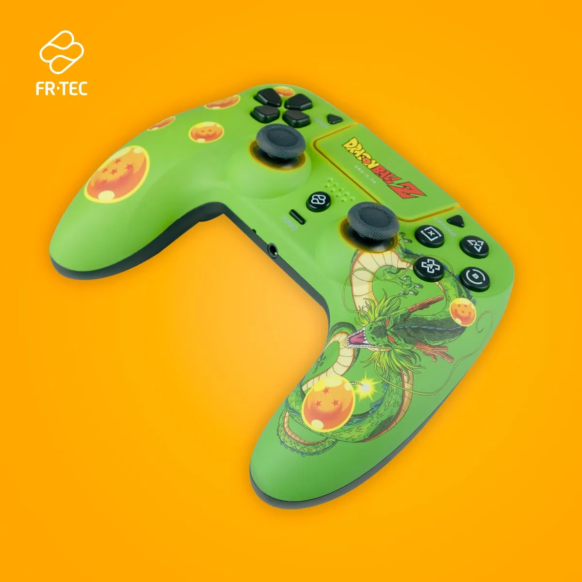 FRTEC – Mando Inalámbrico con Luz LED RGB Compatible con PC y PS4, Gamepad Bluetooth, Batería 950mAh, 10 horas de autonomía (Dragon Ball Shenron)
