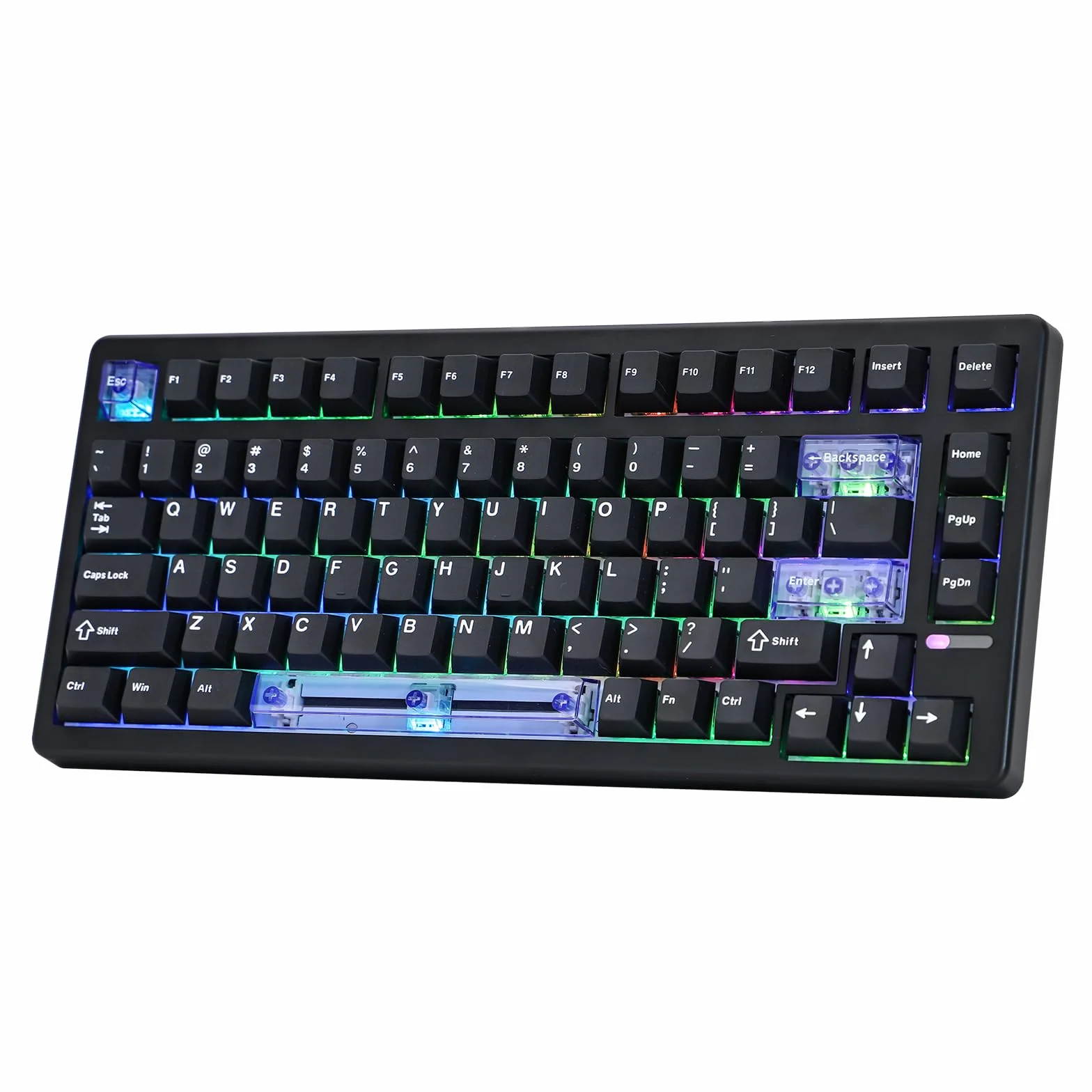 EPOMAKER HE80 Teclado para Juegos con Hall Effect, Sondeo de 8000Hz y Escaneo de 32K,Gasket Suave,DKS,SOCD, RGB,Hot-Swappable,Teclado Mecánico con Cable para PC y Mac (Negro, Magnetic Linear Switch)