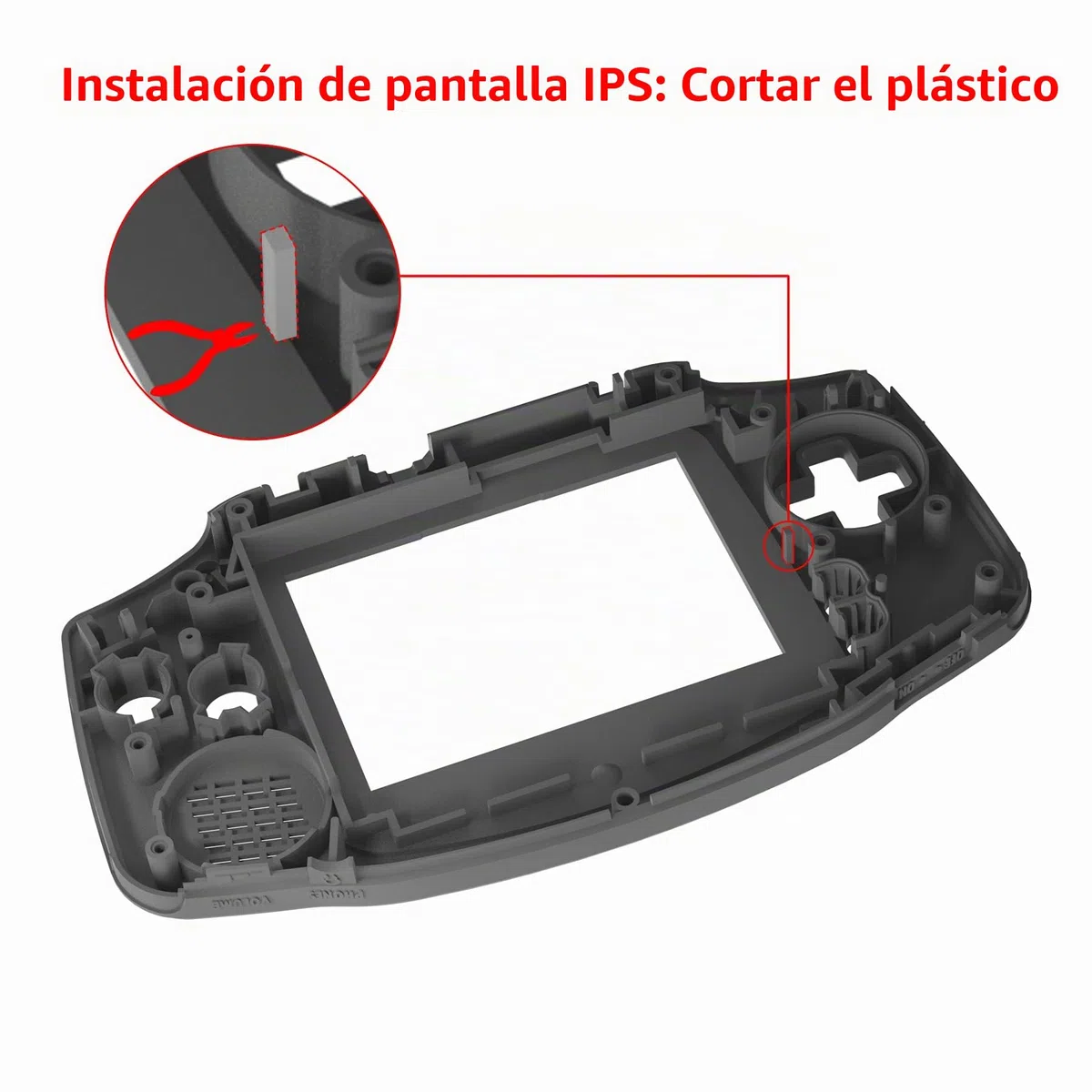 IPS Ready Upgraded eXtremeRate Carcasa Transparente para Gameboy Advance (GBA), Compatible con Todos IPS y LCD Estándar, Funda con Botones para Game Boy - Sin Consola ni Pantalla, Violeta