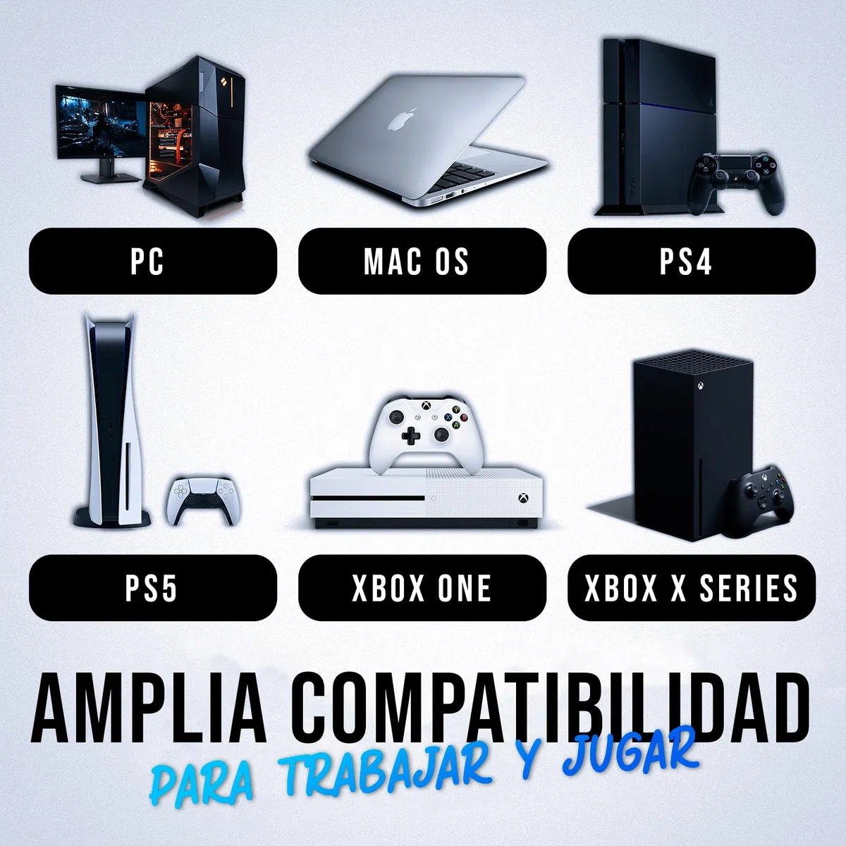 KLIM Chroma Wireless - Teclado inalámbrico Gaming - Nuevo - Teclado Gaming Ligero, Duradero, resiste al Agua, ergonómico, silencioso - Teclado Gamer PC PS4 PS5 Xbox One Mac - Negro