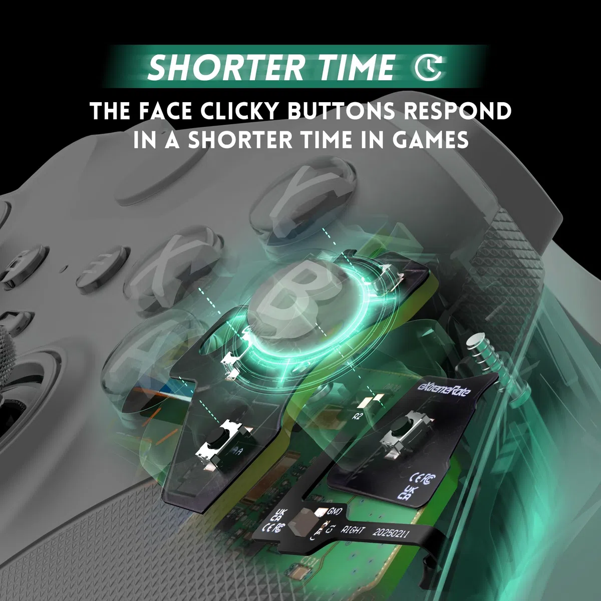 eXtremeRate Whole Clicky Kit para Xbox Elite Series 2, Interruptores Ergonómicos Táctiles para Botones ABXY y LT RT, Mouse Clicky Kit para Xbox Elite Series 2 Core (Modelo 1797) - (Versión Fuerte)
