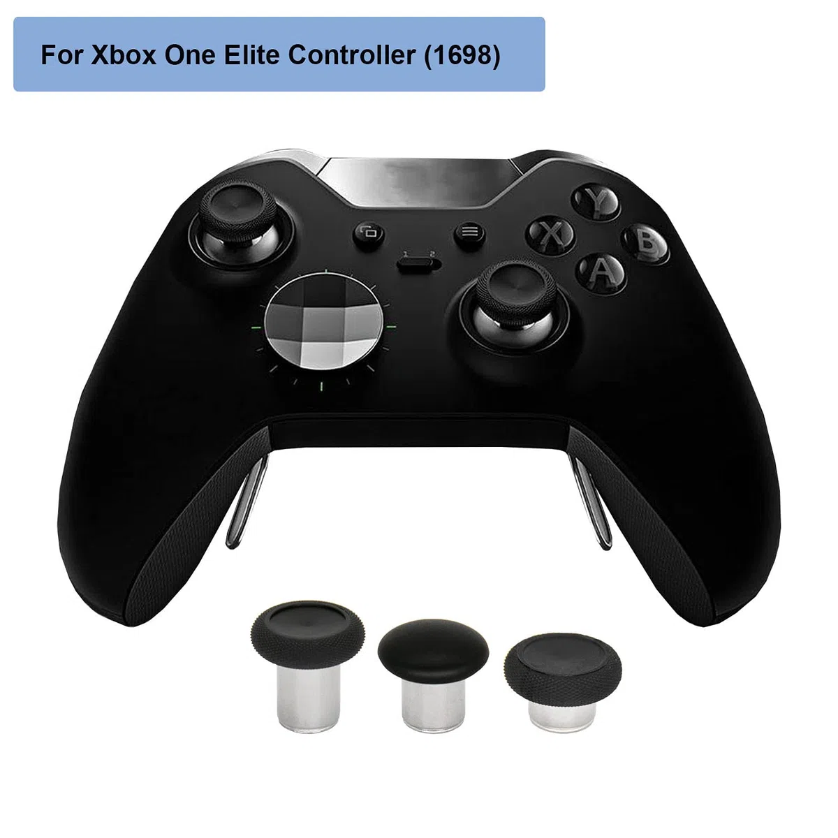 Botones de metal de repuesto para mando Xbox One Elite (modelo 1698), color negro