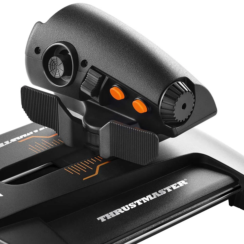 Thrustmaster TWCS Throttle - Mando de Potencia para PC (Tecnología de Raíles Deslizantes S.M.A.R.T, 14 Botones, Hat Switch de 8 Direcciones, Ideal para Elite Dangerous y Flight Simulator) Negro