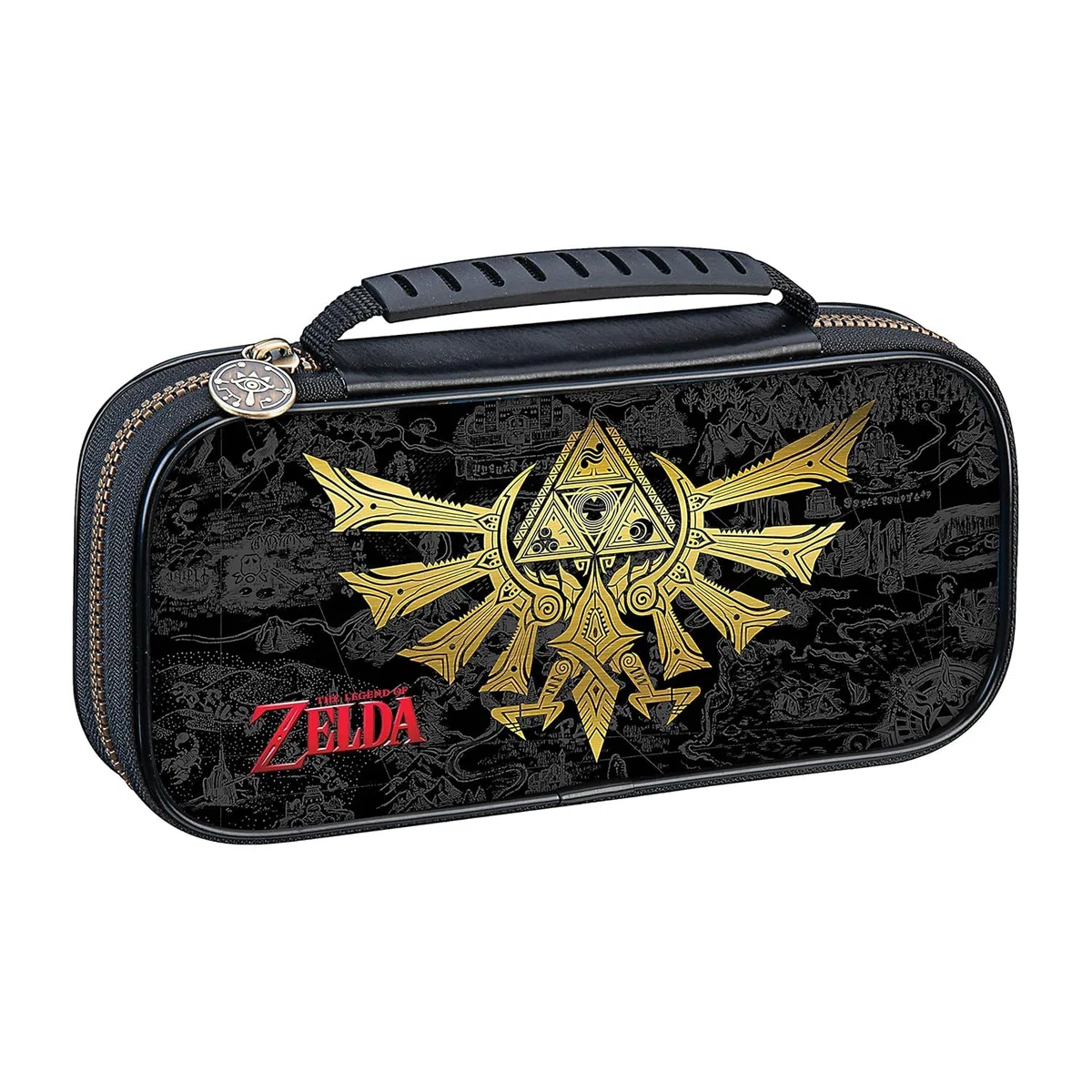 Nintendo Switch Traveler - Funda para OLED y Switch - Soporte Ajustable y Fundas de Juego adicionales, Mango de Lujo, Licencia Oficial, Brown, Cubierta Trasera